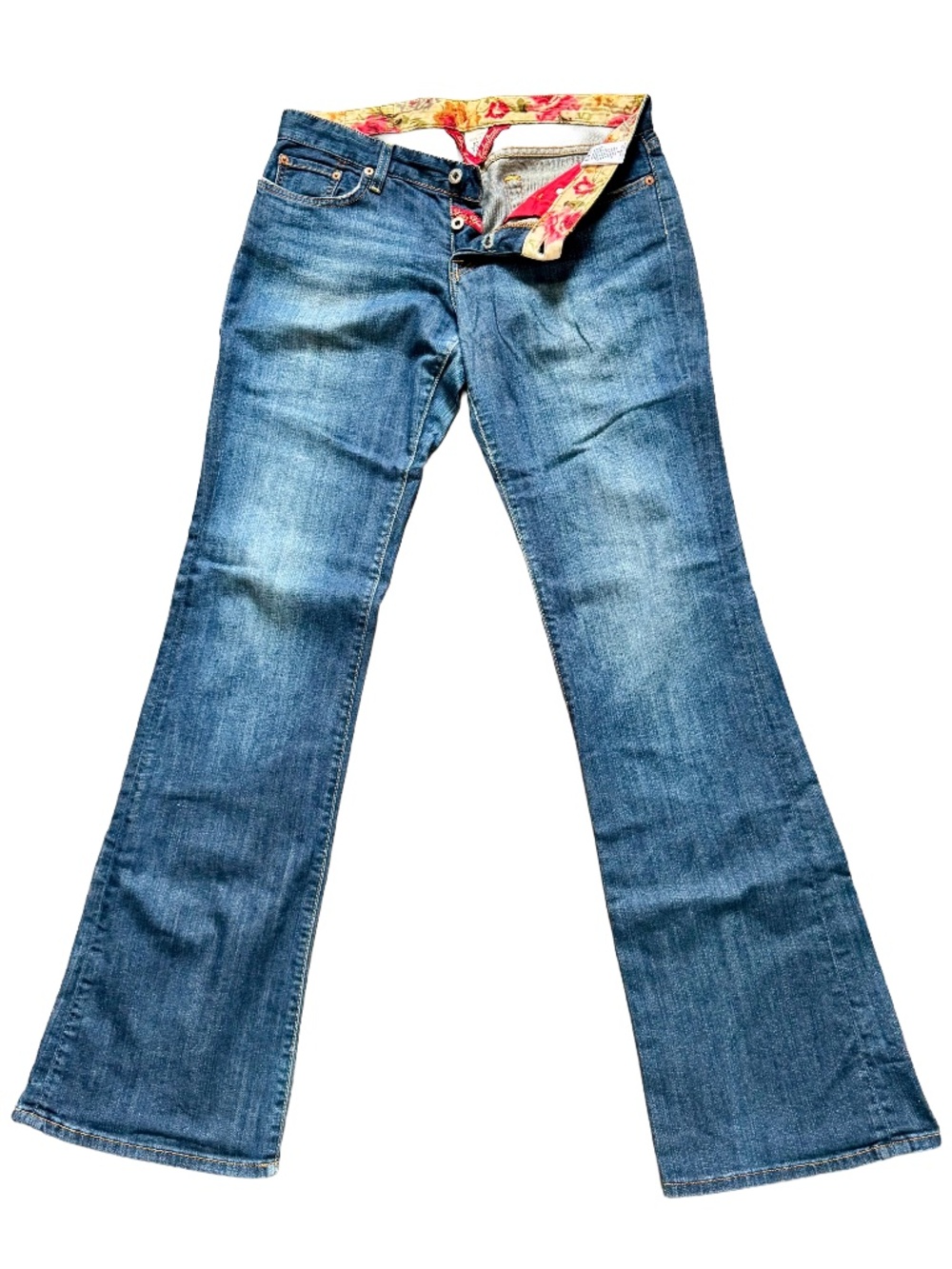Vintage 90s Lucky Brand Sweet Dream Jeans Red Pocket 10/30 Made USA Velvet Patch